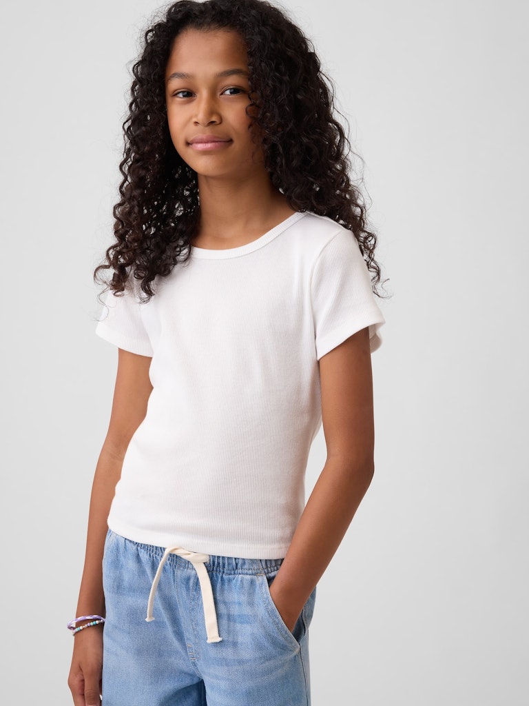 Kids Ribbed Crewneck T-Shirt: $7.99