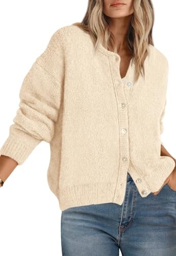 Prettygarden Women's Long Sleeve Crewneck Button Down Sweater: $32.97 Prettygarden Women's Long Sleeve Crewneck Button Down Sweater: $32.97