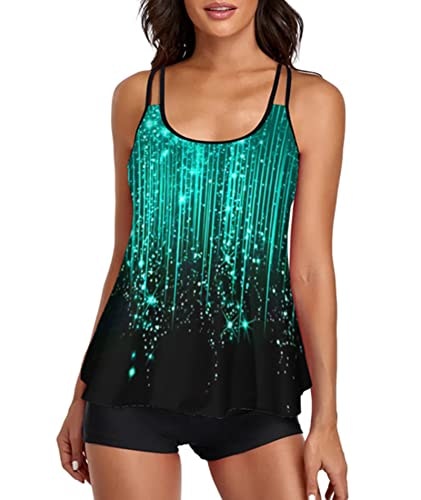 Urchics Women's Two-Piece Tankini Swimsuit with Boy Shorts: $19.99