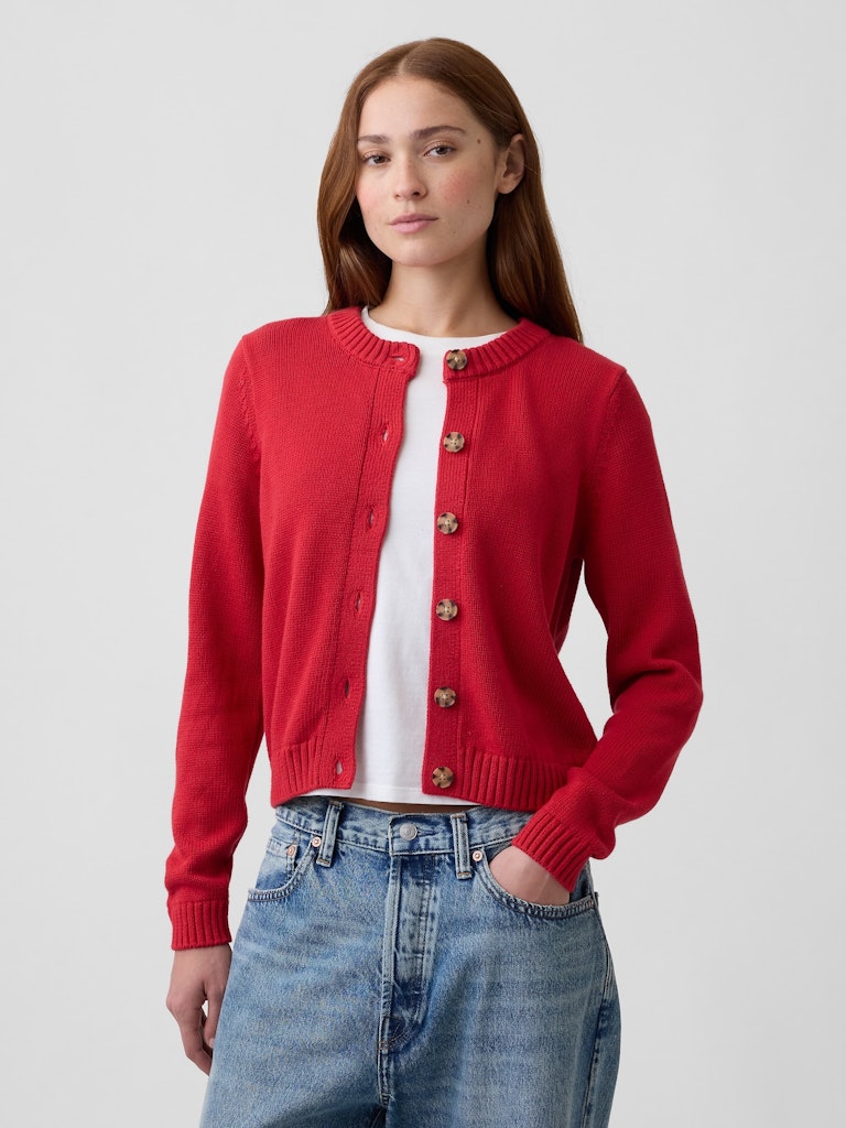 Crewneck Cardigan: $34.99