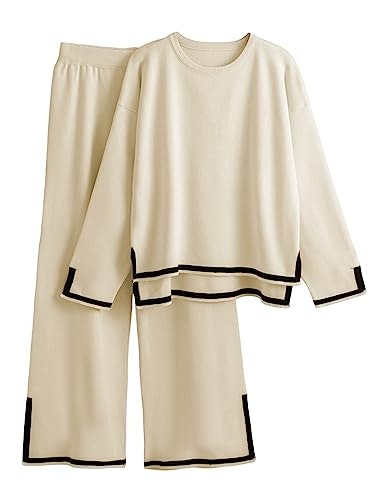 Tanming Women's 2-Piece Knit Sweater and Wide-Leg Pant Lounge Set: $42.49 Tanming Women's 2-Piece Knit Sweater and Wide-Leg Pant Lounge Set: $42.49