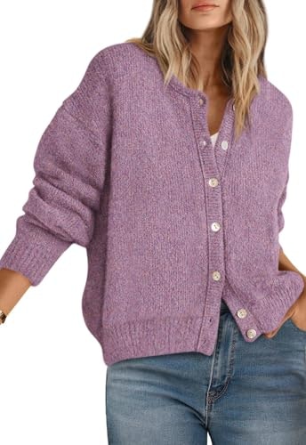 Prettygarden Women's Long Sleeve Crewneck Button Down Sweater: $29.98 Prettygarden Women's Long Sleeve Crewneck Button Down Sweater: $29.98