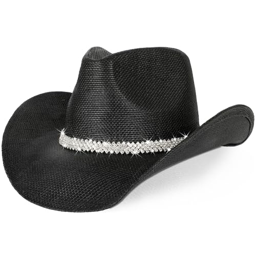 WQWOVRVO Straw Cowboy Hat: $29.98 WQWOVRVO Straw Cowboy Hat: $29.98