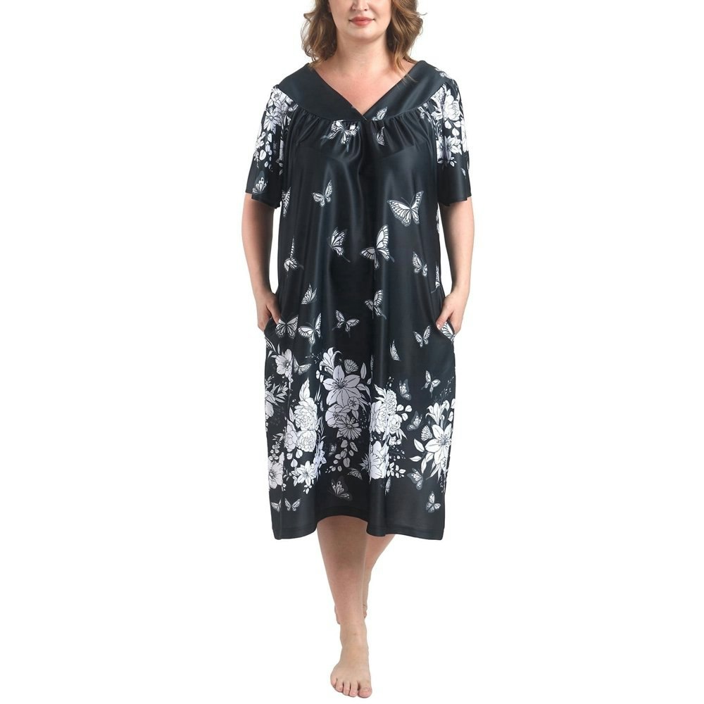 Feremo Plus Size Short Sleeve House Dress: $17.99 Feremo Plus Size Short Sleeve House Dress: $17.99