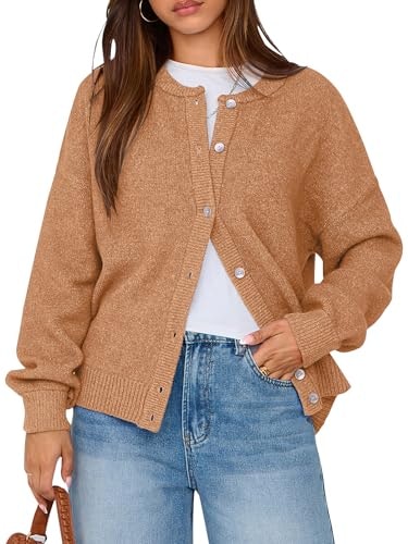 Prettygarden Women's Long Sleeve Crewneck Button Down Sweater: $27.99 Prettygarden Women's Long Sleeve Crewneck Button Down Sweater: $27.99