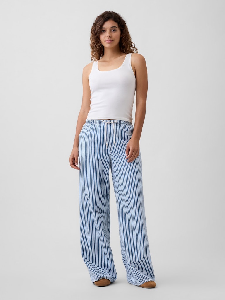 Mid-Rise Pull-On Wide-Leg Jeans: $34.99