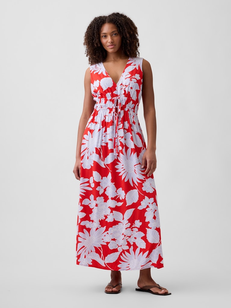 Sleeveless Tie-Front Maxi Dress: $49.99