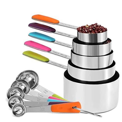 Bopei 10-Piece Stainless Steel Measuring Cup and Spoon Set: $13.59 Bopei 10-Piece Stainless Steel Measuring Cup and Spoon Set: $13.59