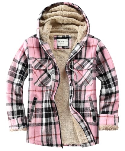Windfit Women's Full Zip Sherpa-Lined Plaid Fleece Jacket: $33.99 Windfit Women's Full Zip Sherpa-Lined Plaid Fleece Jacket: $33.99