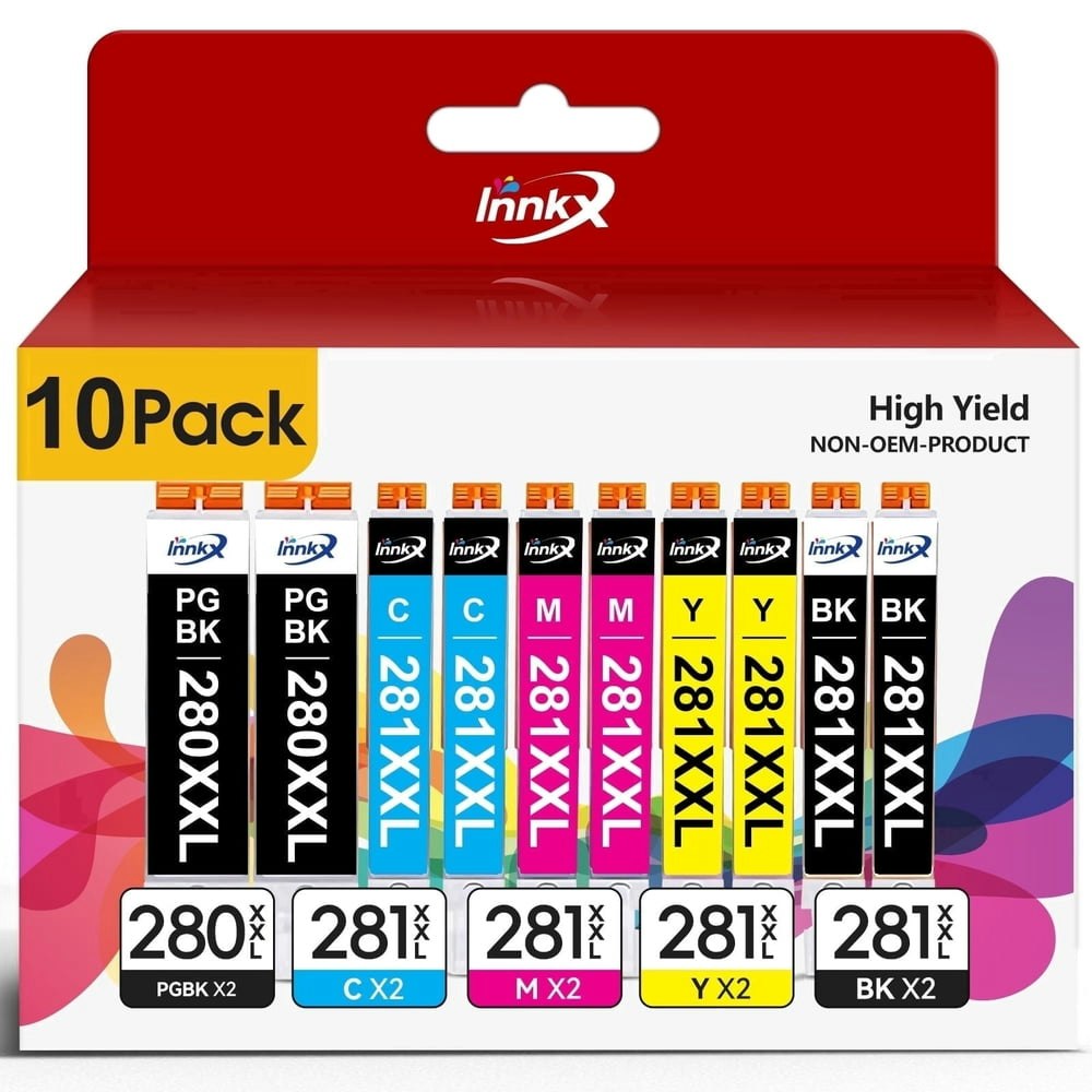 PGI-280XXL and CLI-281XXL Ink Cartridge 10-Pack: $18.98
