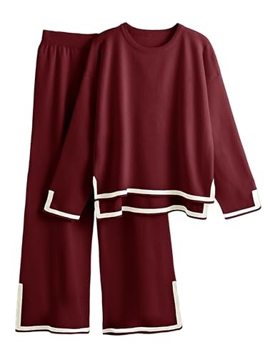 Tanming Women's 2-Piece Knit Sweater and Wide-Leg Pant Lounge Set: $42.49 Tanming Women's 2-Piece Knit Sweater and Wide-Leg Pant Lounge Set: $42.49