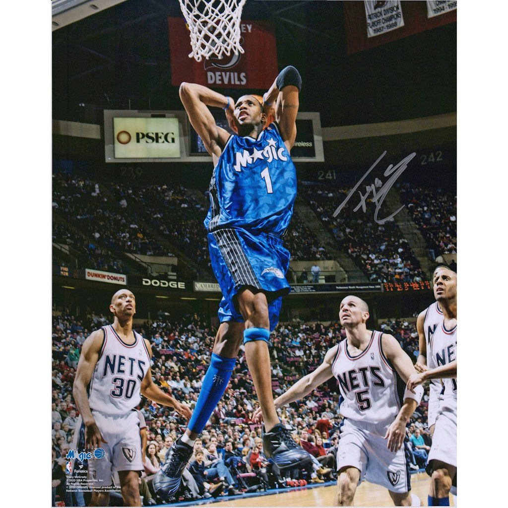 Tracy McGrady Autographed 16" x 20" Orlando Magic Dunk Photograph: $189.99 Tracy McGrady Autographed 16" x 20" Orlando Magic Dunk Photograph: $189.99