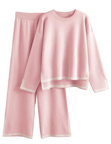 Tanming Women's 2-Piece Knit Sweater and Wide-Leg Pants Lounge Set: $42.49 Tanming Women's 2-Piece Knit Sweater and Wide-Leg Pants Lounge Set: $42.49