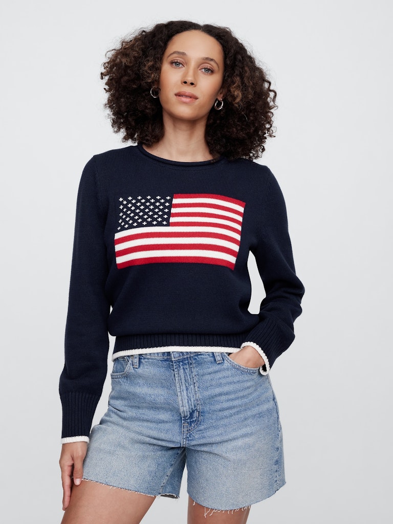 Americana Intarsia Roll Neck Sweater: $34.99 Americana Intarsia Roll Neck Sweater: $34.99
