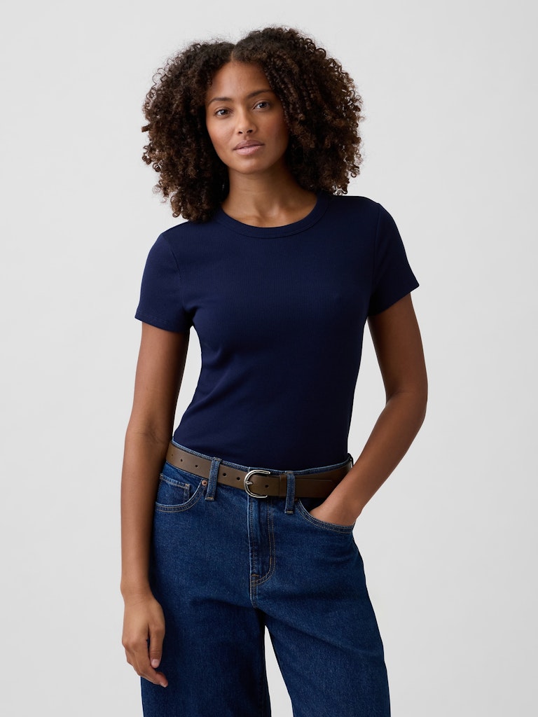 Ribbed Crewneck T-Shirt: $12.49 Ribbed Crewneck T-Shirt: $12.49