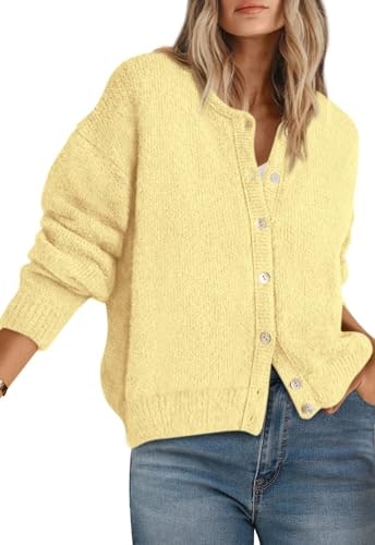 Prettygarden Women's Long Sleeve Crewneck Button Down Sweater: $32.97 Prettygarden Women's Long Sleeve Crewneck Button Down Sweater: $32.97