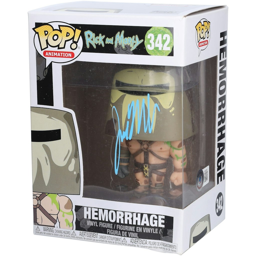 Joel McHale Autographed Rick and Morty Hemorrhage Funko Pop! Vinyl Figure: $249.99 Joel McHale Autographed Rick and Morty Hemorrhage Funko Pop! Vinyl Figure: $249.99