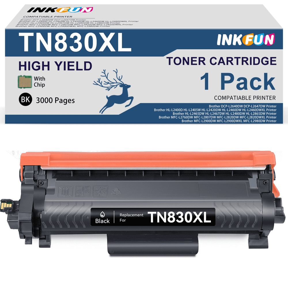 Brother TN830XL Toner Cartridge: $16.57 Brother TN830XL Toner Cartridge: $16.57