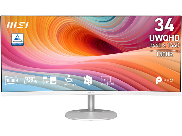 MSI PRO 34" Ultrawide 1440p HDR VA FreeSync Curved Monitor: $195.88