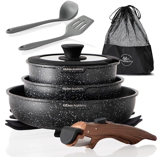 Kitchen Academy 10-Piece Removable Handle Induction Cookware Set: $52.98 Kitchen Academy 10-Piece Removable Handle Induction Cookware Set: $52.98
