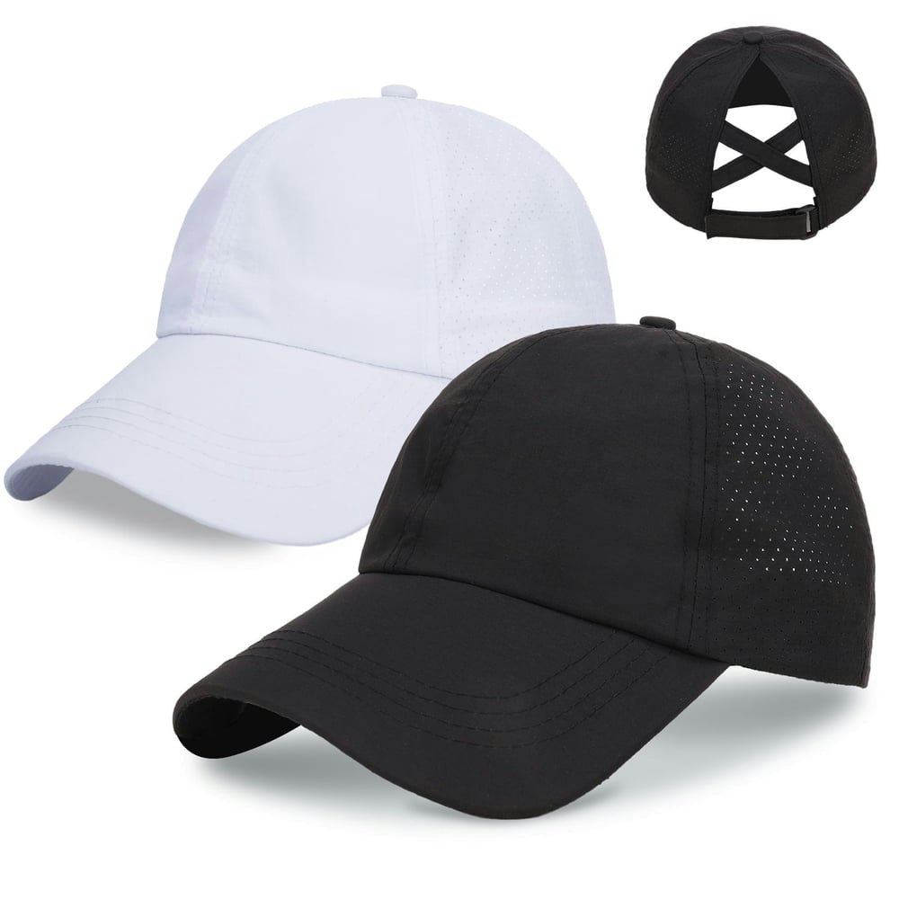 Luiisis Women's Criss Cross Ponytail Baseball Cap 2-Pack: $11.99 Luiisis Women's Criss Cross Ponytail Baseball Cap 2-Pack: $11.99