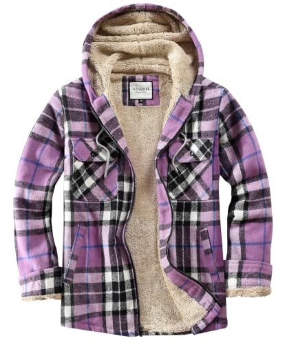 Windfit Women's Full Zip Fleece Sherpa Flannel Jacket: $33.99 Windfit Women's Full Zip Fleece Sherpa Flannel Jacket: $33.99