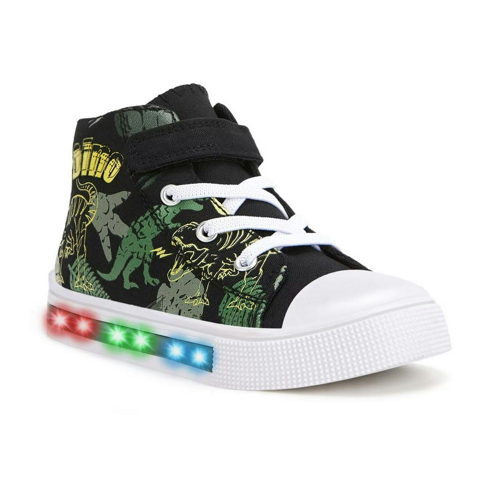 Funcoo Plus Toddler Boys Light Up Dinosaur High Top Canvas Sneakers: $22.99 Funcoo Plus Toddler Boys Light Up Dinosaur High Top Canvas Sneakers: $22.99
