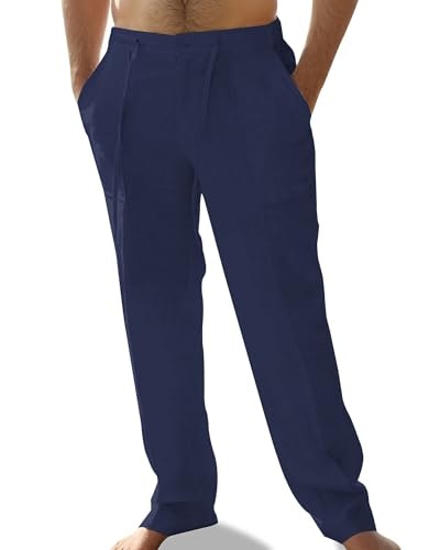 Xingcool Men's Linen Yoga Beach Pants: $16.99 Xingcool Men's Linen Yoga Beach Pants: $16.99