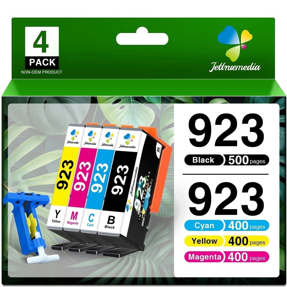 Jettruemedia 923 Ink Cartridges 4-Pack: $29.69
