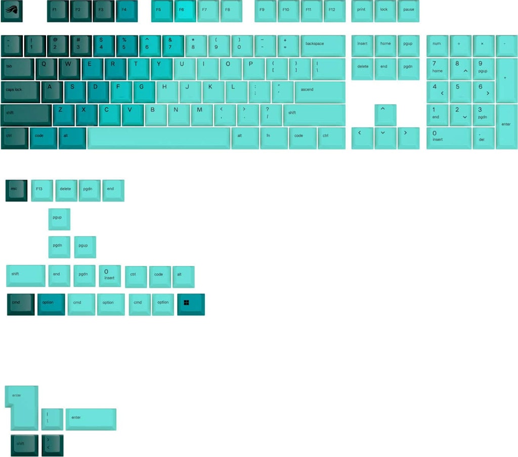 Glorious GPBT Gradient Mechanical Keyboard Keycap Set: $29.99 Glorious GPBT Gradient Mechanical Keyboard Keycap Set: $29.99