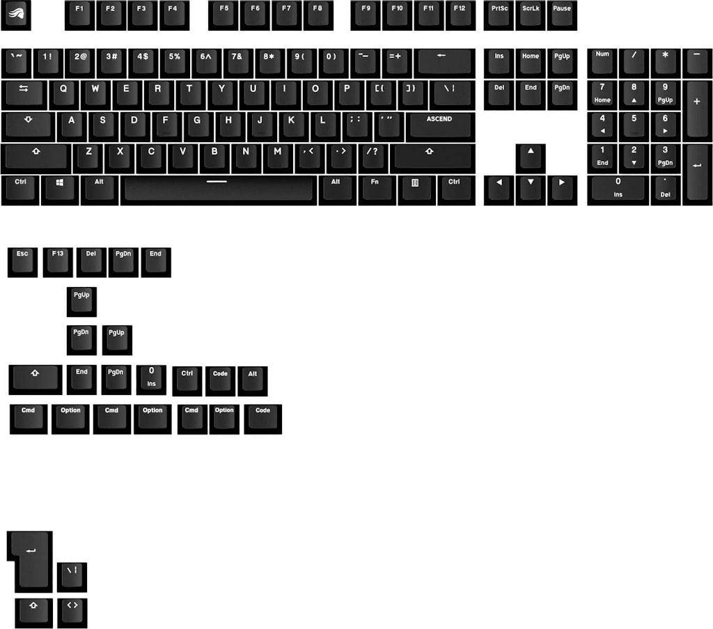 Glorious GPBT Basics Universal Keycap Set: $16.99