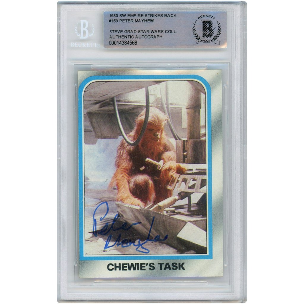 Peter Mayhew Autographed 1980 Topps Star Wars The Empire Strikes Back #159 Card: $399.99