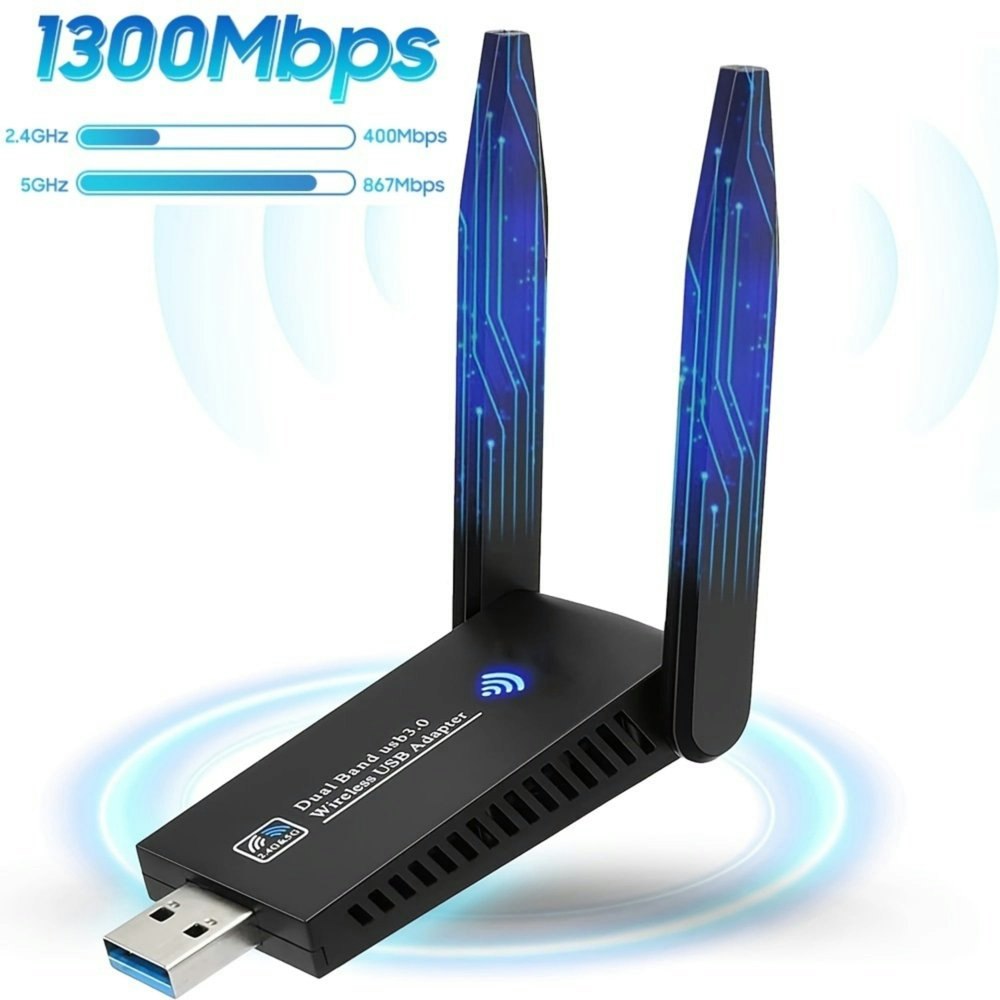 Jous 1,300Mbps USB 3.0 Dual-Band Wi-Fi Adapter: $17.99 Jous 1,300Mbps USB 3.0 Dual-Band Wi-Fi Adapter: $17.99