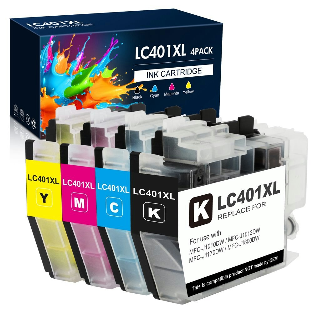 Brother LC401XL Ink Cartridge 4-Pack: $12.79 Brother LC401XL Ink Cartridge 4-Pack: $12.79