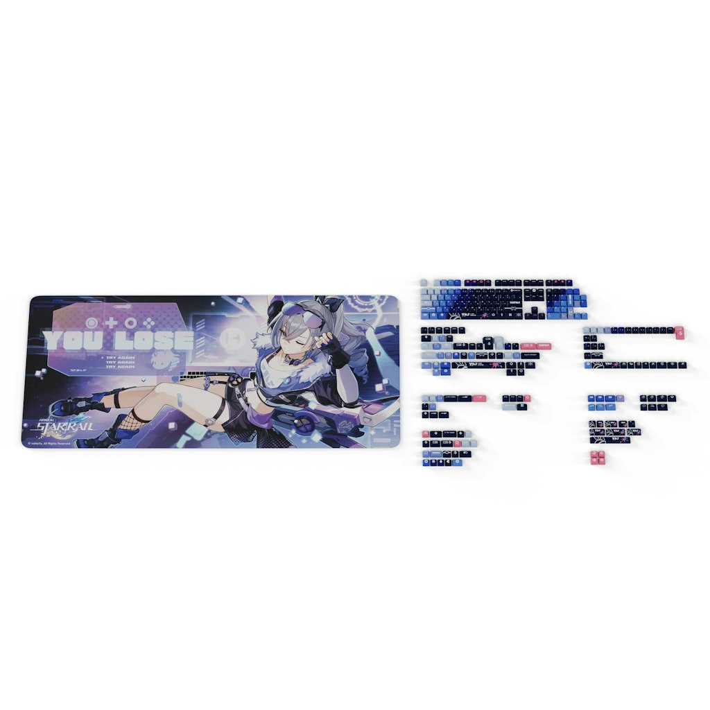 Hyte Official Star Rail Silver Wolf Keycap Set and Mouse Pad: $129.99