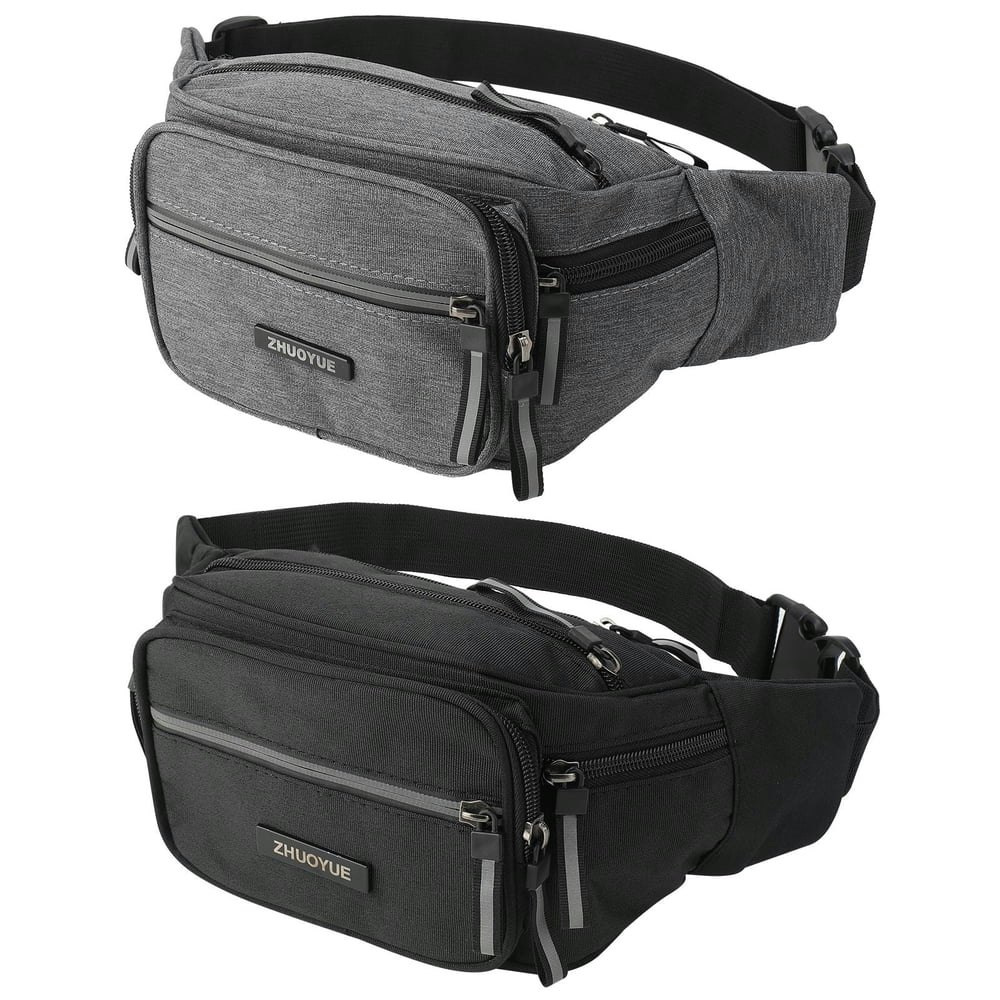 Bocaoying Multi-Pocket Fanny Pack 2-Pack: $15.98