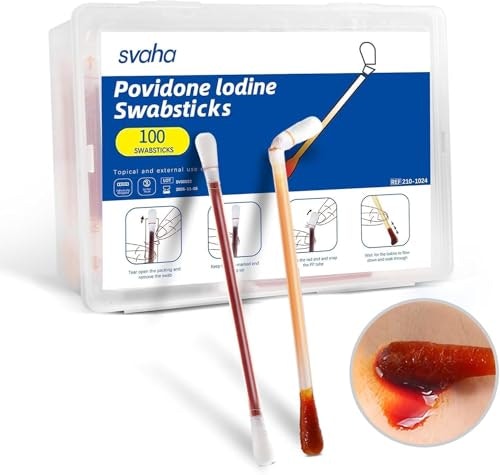 Povidone Iodine Swabsticks 100-Pack: $8.48 Povidone Iodine Swabsticks 100-Pack: $8.48
