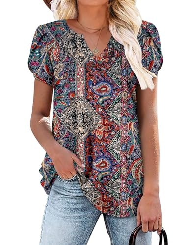 Onlypuff Women's Short Sleeve Babydoll Tunic Top: $13.47