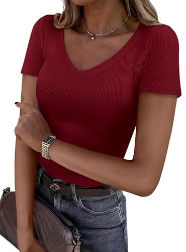 Prettygarden Women's V-Neck Summer T-Shirt: $8.49 Prettygarden Women's V-Neck Summer T-Shirt: $8.49