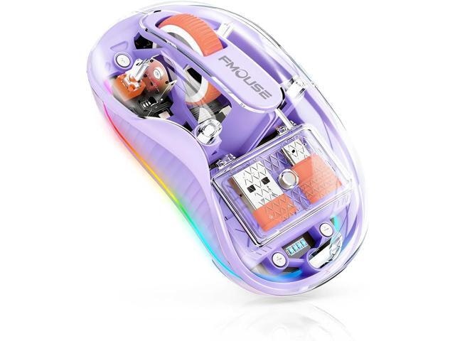 FMOUSE Transparent Dual-Mode Wireless Mouse: $37.79
