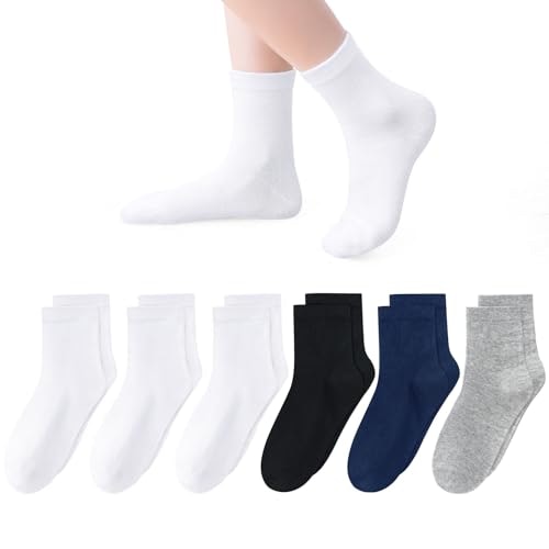 Vekda Kids Crew Socks 6-Pack: $8.49