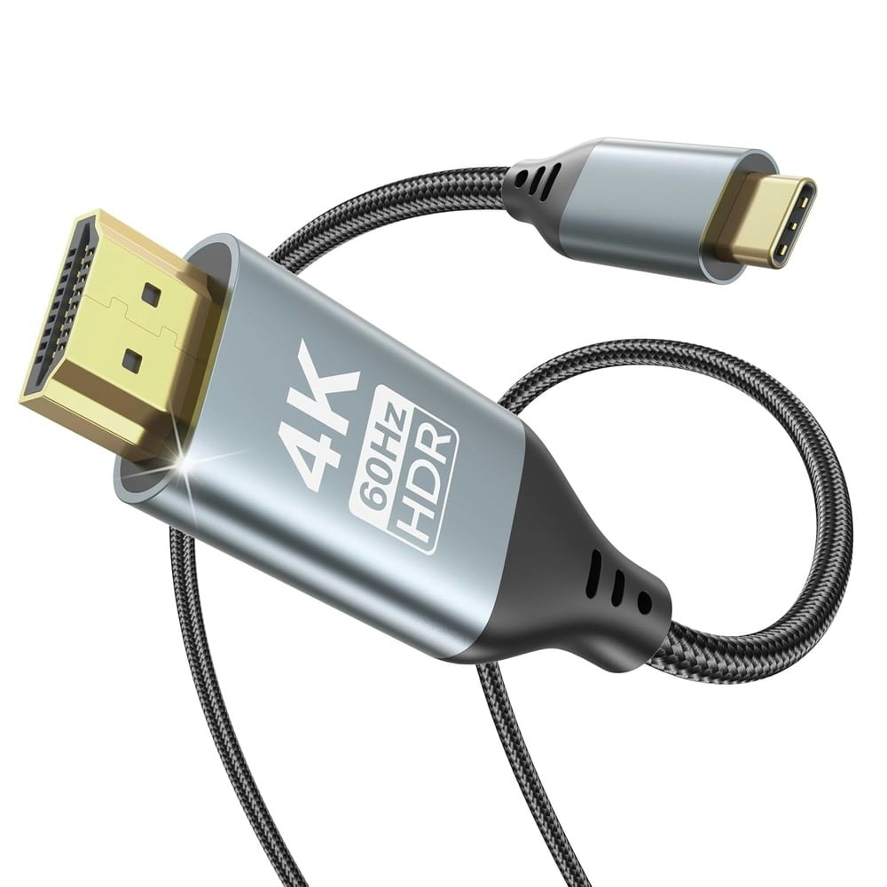 Hoey 6-Foot USB-C to HDMI Cable: $13.99 Hoey 6-Foot USB-C to HDMI Cable: $13.99