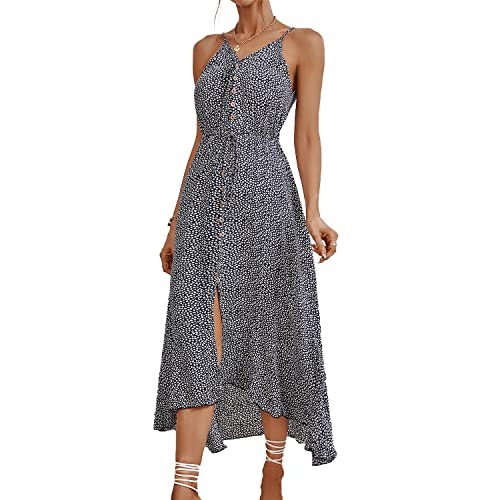 Brovave Women's Polka Dot Spaghetti Strap V-Neck Midi Sundress: $33.48 Brovave Women's Polka Dot Spaghetti Strap V-Neck Midi Sundress: $33.48