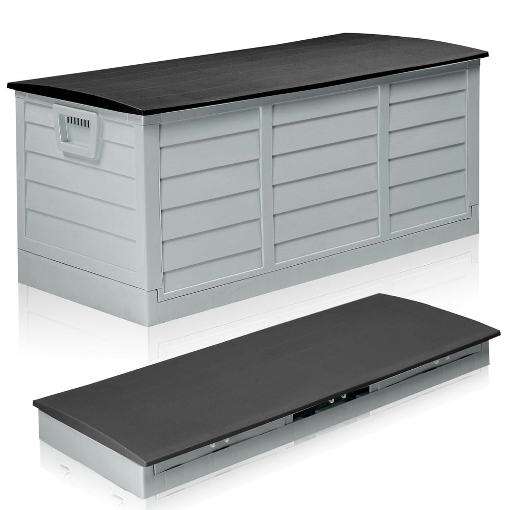Ktaxon 75-Gallon Collapsible Plastic Deck Box: $59.99