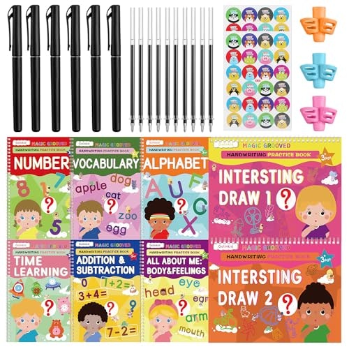 Golinkid Magic Grooved Handwriting Practice Workbook 8-Book Set: $16.99 Golinkid Magic Grooved Handwriting Practice Workbook 8-Book Set: $16.99