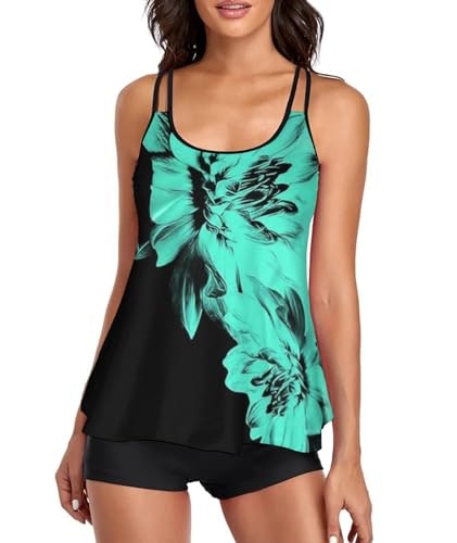 Urchics Women's Two-Piece Tankini Swimsuit with Boy Shorts: $31.96 Urchics Women's Two-Piece Tankini Swimsuit with Boy Shorts: $31.96