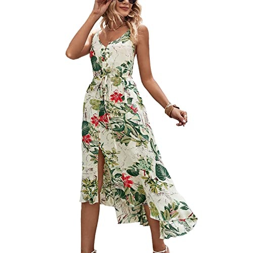 Brovave Women's Polka Dot V-Neck Midi Sundress: $33.48