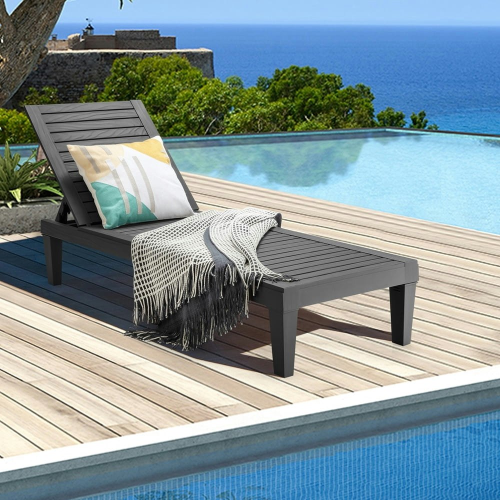 Gymax Patio Adjustable Outdoor Chaise Lounge Chair: $99.99
