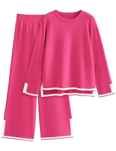 Tanming Women's 2-Piece Knit Sweater and Wide-Leg Lounge Set: $42.48