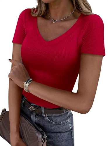 Prettygarden Women's V-Neck Summer T-Shirt: $9.49 Prettygarden Women's V-Neck Summer T-Shirt: $9.49